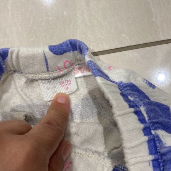 Zara Girl Toddler White with blue and pink details Joggers Size 18-24M - Picture 4 of 5